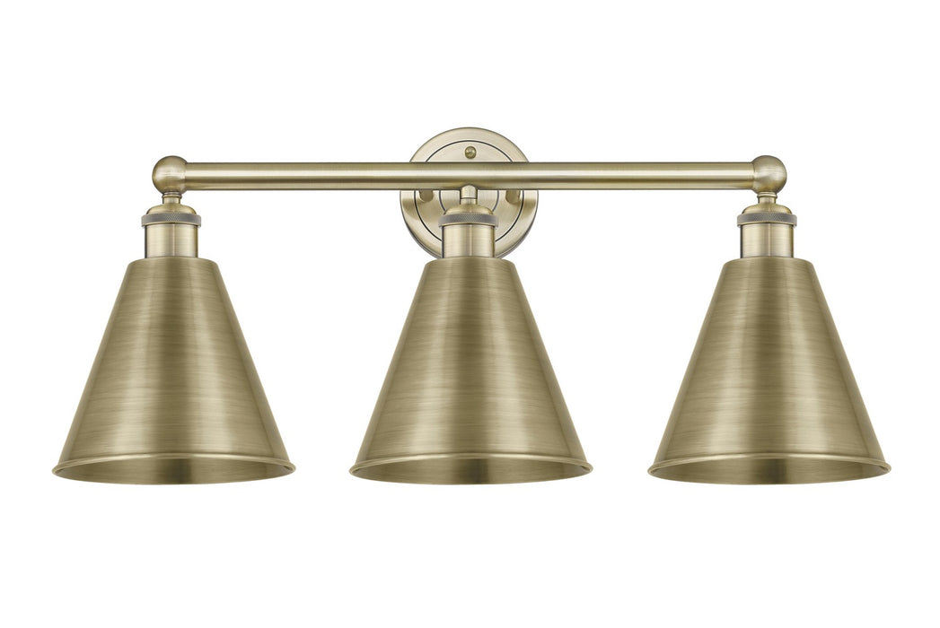 Innovations 616-3W-AB-MBC-8-AB Three Light Bath Vanity, Antique Brass
