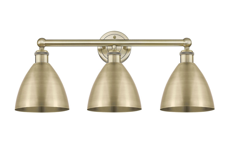 Innovations 616-3W-AB-MBD-75-AB Three Light Bath Vanity, Antique Brass