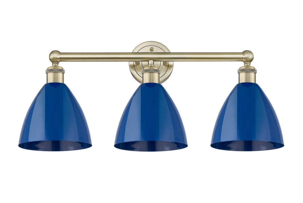 Innovations 616-3W-AB-MBD-75-BL Three Light Bath Vanity, Antique Brass
