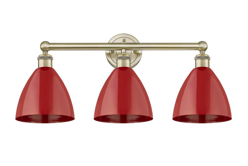 Innovations 616-3W-AB-MBD-75-RD Three Light Bath Vanity, Antique Brass