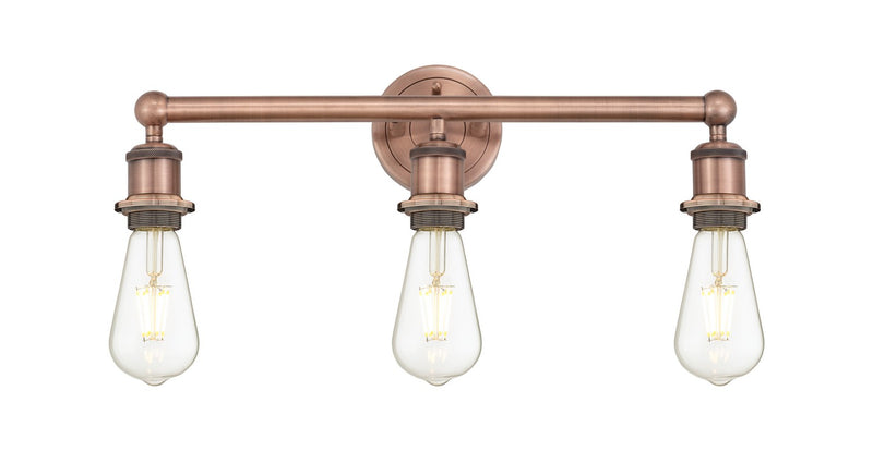 Innovations 616-3W-AC Three Light Bath Vanity, Antique Copper