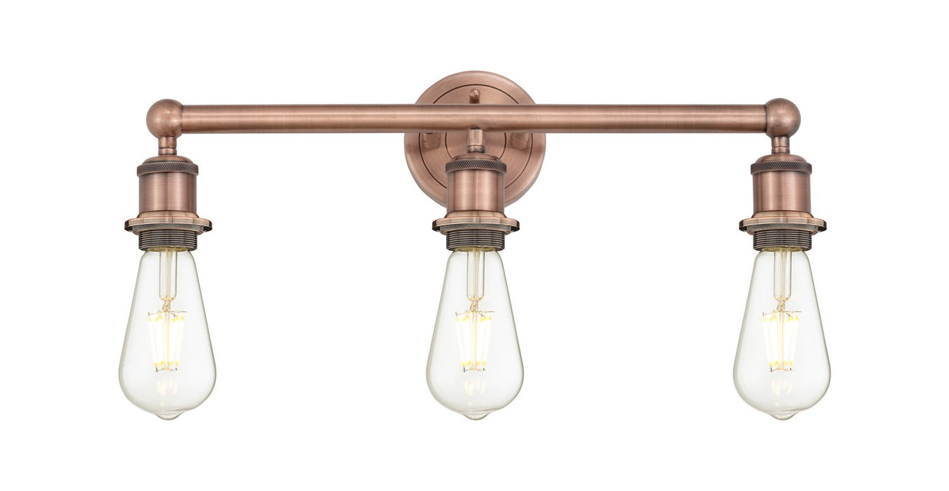 Innovations 616-3W-AC Three Light Bath Vanity, Antique Copper