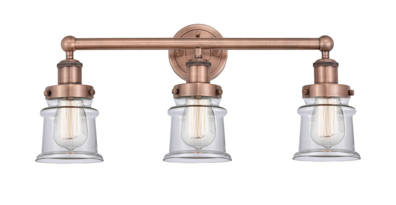 Innovations 616-3W-AC-G182S Three Light Bath Vanity, Antique Copper