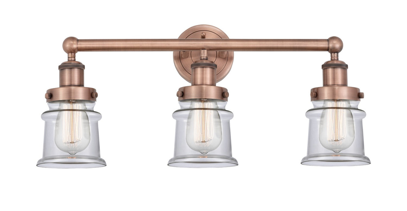 Innovations 616-3W-AC-G182S Three Light Bath Vanity, Antique Copper