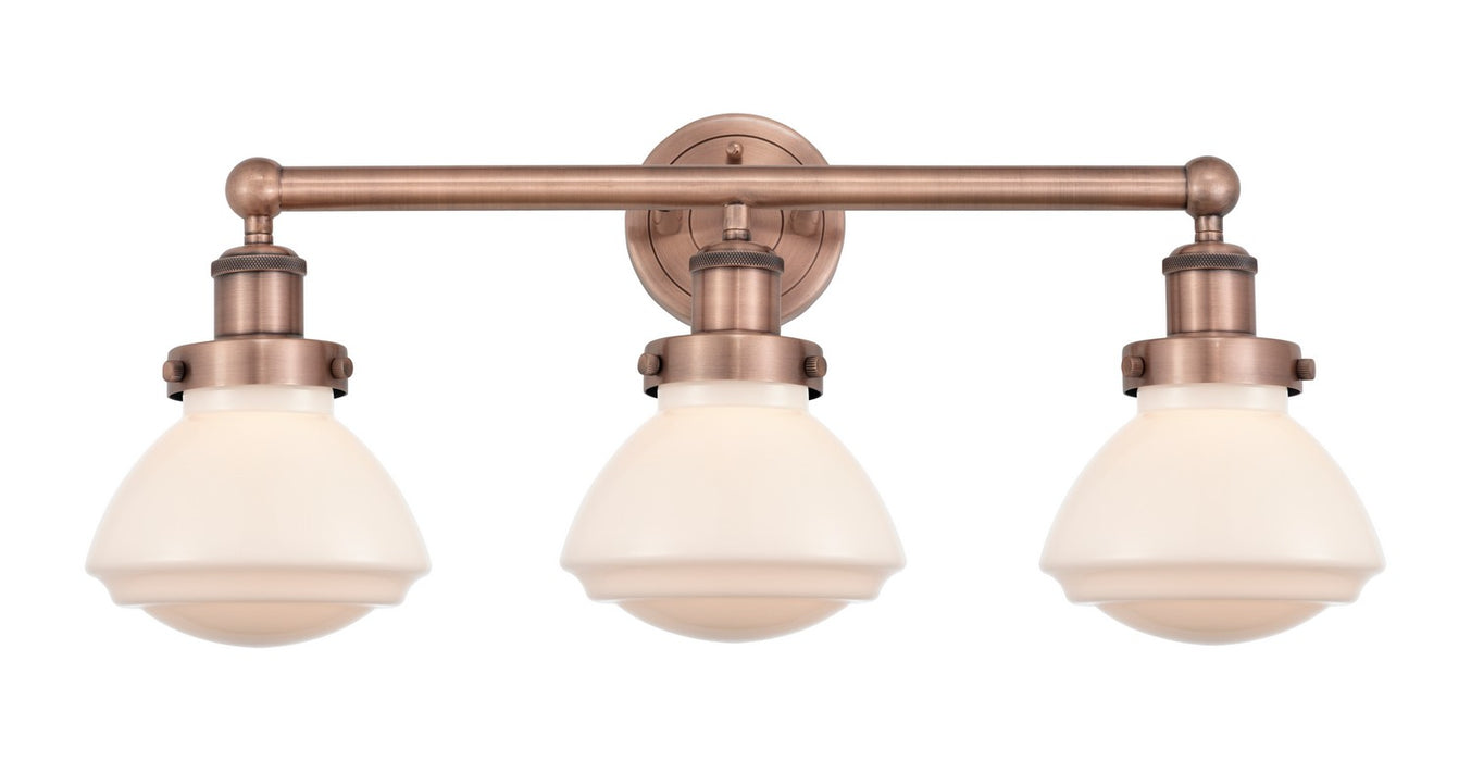 Innovations 616-3W-AC-G321 Three Light Bath Vanity, Antique Copper