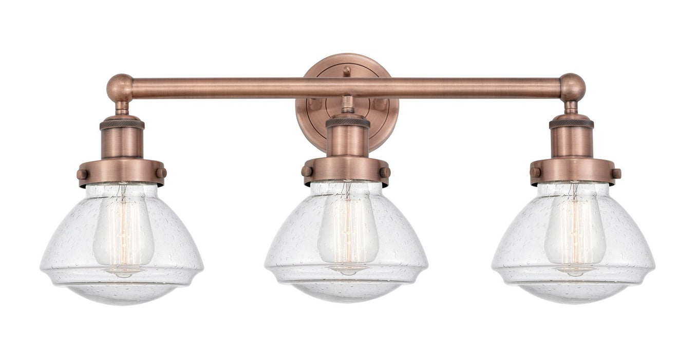 Innovations 616-3W-AC-G324 Three Light Bath Vanity, Antique Copper
