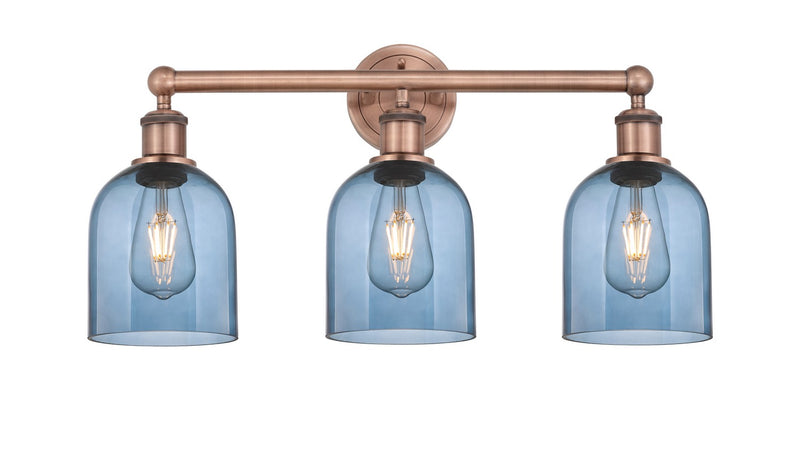 Innovations 616-3W-AC-G558-6BL Three Light Bath Vanity, Antique Copper