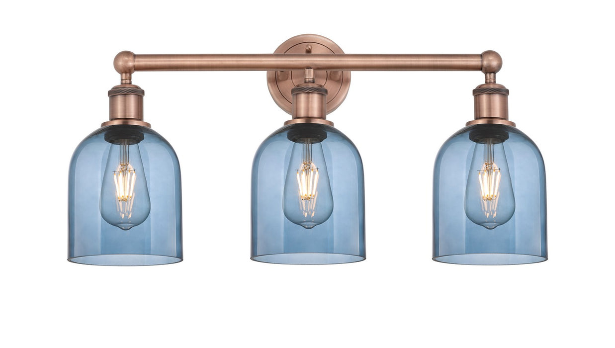 Innovations 616-3W-AC-G558-6BL Three Light Bath Vanity, Antique Copper