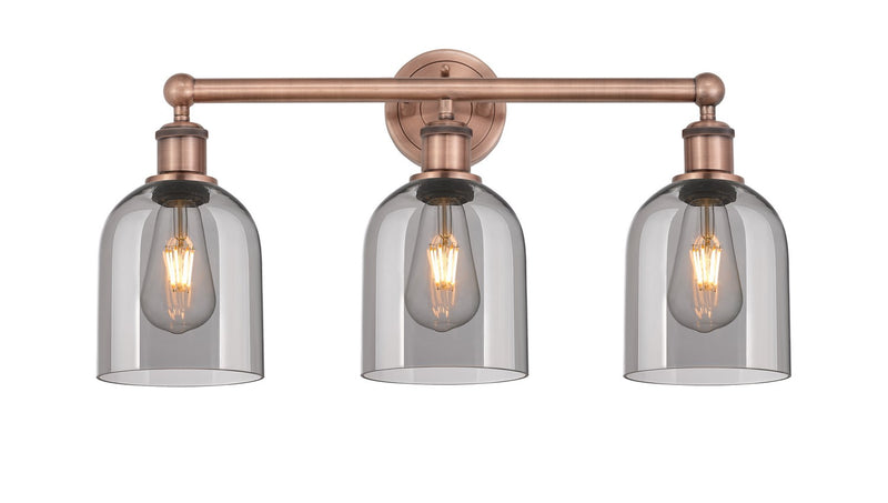 Innovations 616-3W-AC-G558-6SM Three Light Bath Vanity, Antique Copper