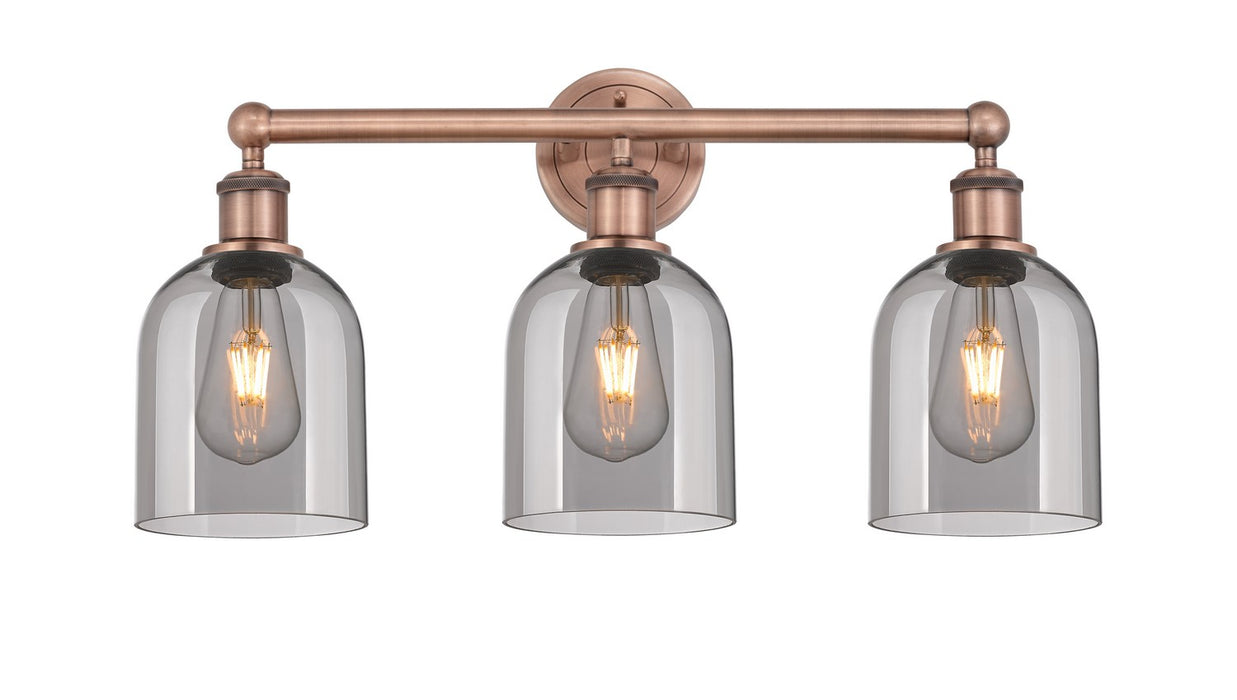 Innovations 616-3W-AC-G558-6SM Three Light Bath Vanity, Antique Copper