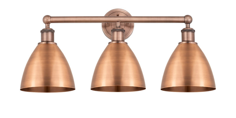 Innovations 616-3W-AC-MBD-75-AC Three Light Bath Vanity, Antique Copper