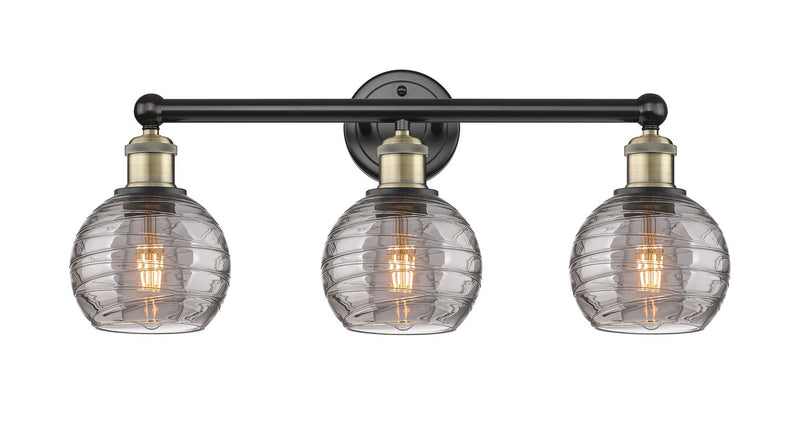 Innovations 616-3W-BAB-G1213-6SM Three Light Bath Vanity, Black Antique Brass