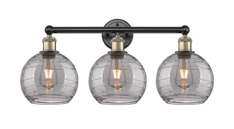 Innovations 616-3W-BAB-G1213-8SM Three Light Bath Vanity, Black Antique Brass