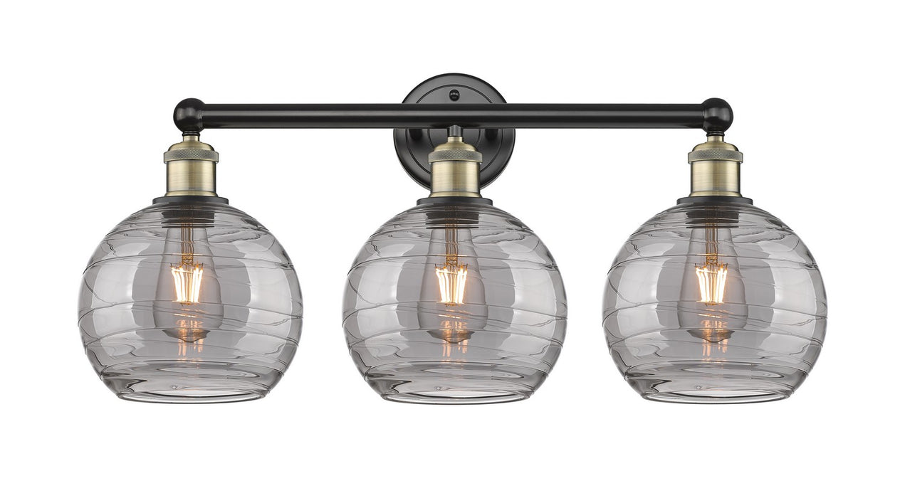 Innovations 616-3W-BAB-G1213-8SM Three Light Bath Vanity, Black Antique Brass
