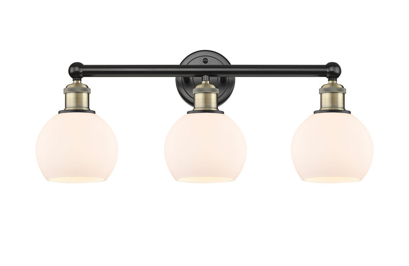 Innovations 616-3W-BAB-G121-6 Three Light Bath Vanity, Black Antique Brass