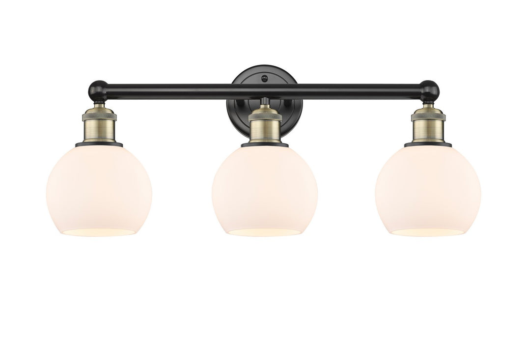 Innovations 616-3W-BAB-G121-6 Three Light Bath Vanity, Black Antique Brass