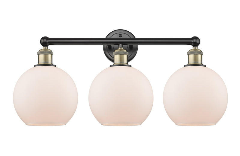 Innovations 616-3W-BAB-G121-8 Three Light Bath Vanity, Black Antique Brass