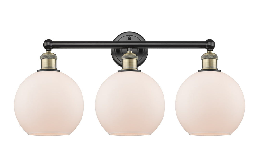 Innovations 616-3W-BAB-G121-8 Three Light Bath Vanity, Black Antique Brass