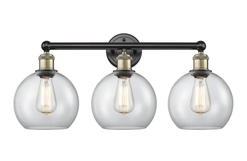 Innovations 616-3W-BAB-G122-8 Three Light Bath Vanity, Black Antique Brass