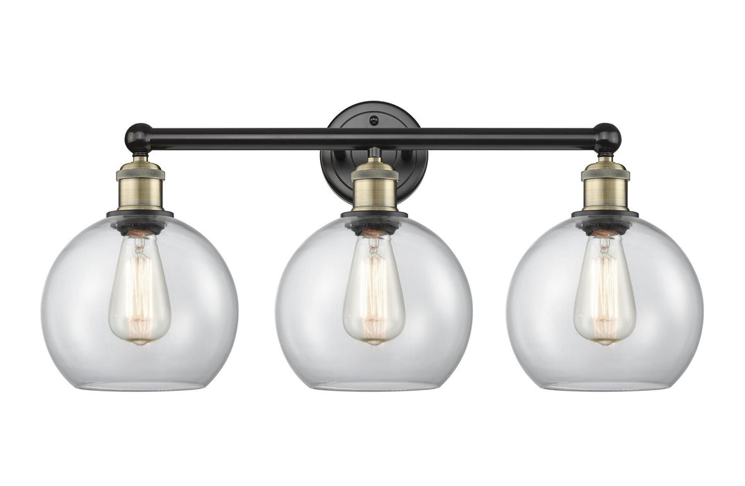 Innovations 616-3W-BAB-G122-8 Three Light Bath Vanity, Black Antique Brass