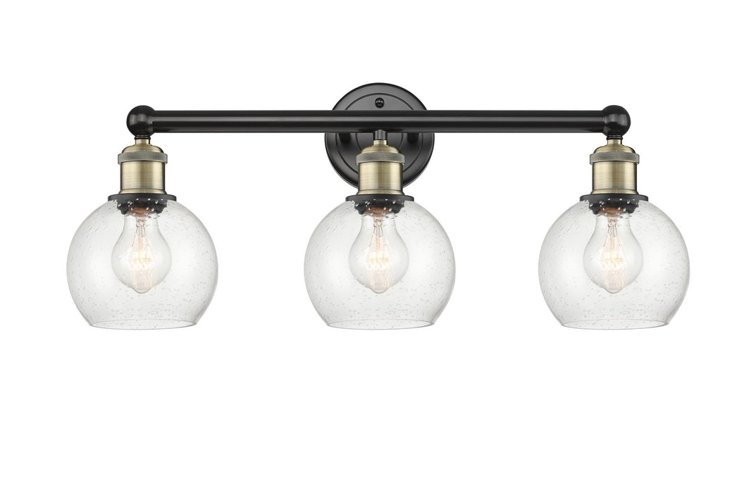 Innovations 616-3W-BAB-G124-6 Three Light Bath Vanity, Black Antique Brass