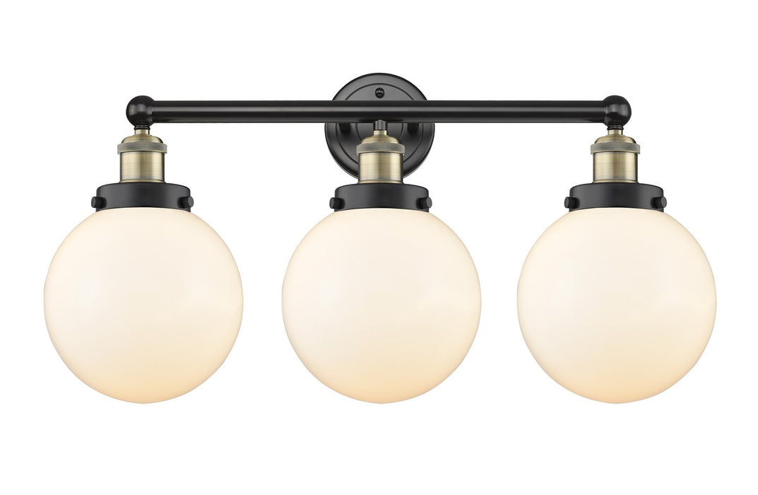 Innovations 616-3W-BAB-G201-8 Three Light Bath Vanity, Black Antique Brass