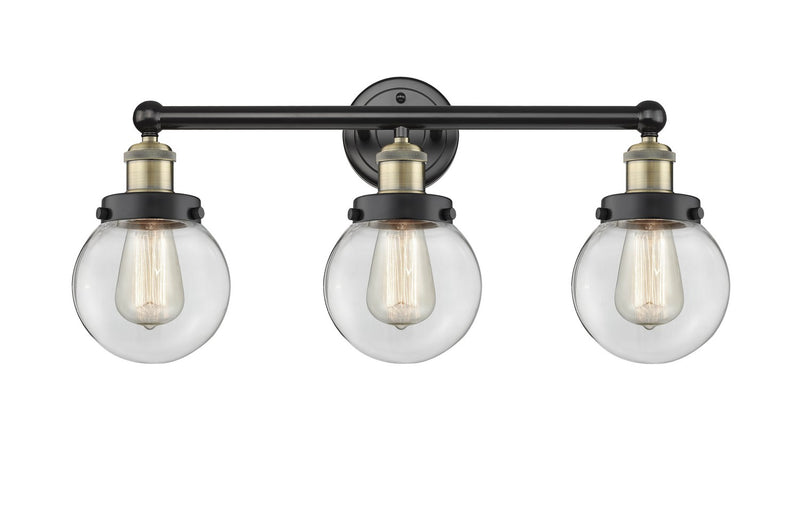 Innovations 616-3W-BAB-G202-6 Three Light Bath Vanity, Black Antique Brass