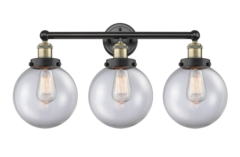 Innovations 616-3W-BAB-G202-8 Three Light Bath Vanity, Black Antique Brass