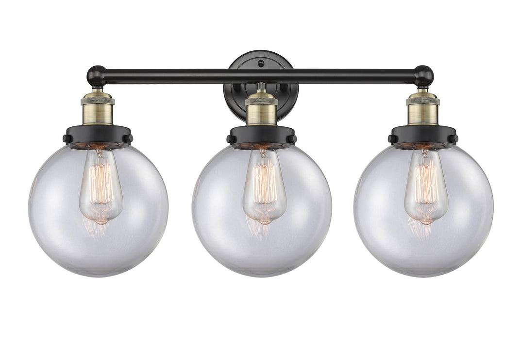 Innovations 616-3W-BAB-G202-8 Three Light Bath Vanity, Black Antique Brass