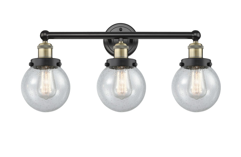 Innovations 616-3W-BAB-G204-6 Three Light Bath Vanity, Black Antique Brass