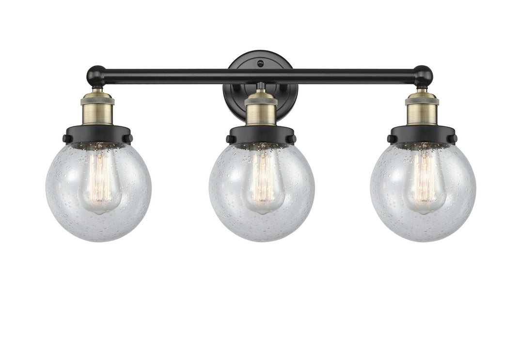 Innovations 616-3W-BAB-G204-6 Three Light Bath Vanity, Black Antique Brass