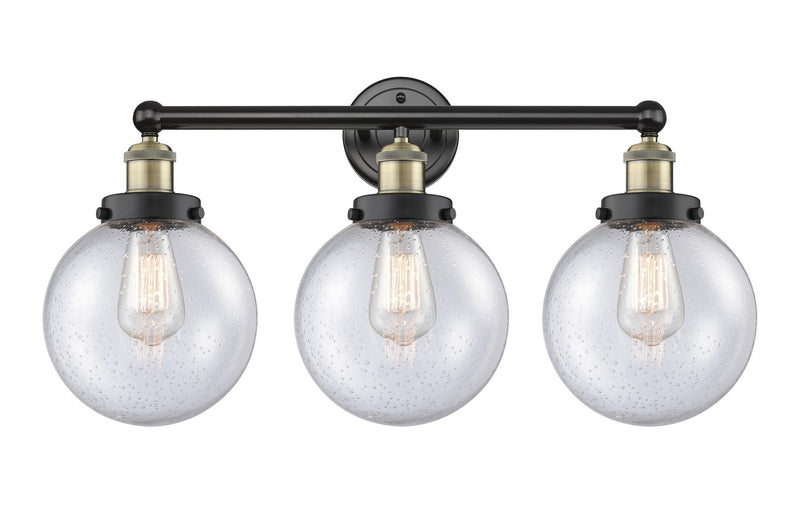 Innovations 616-3W-BAB-G204-8 Three Light Bath Vanity, Black Antique Brass