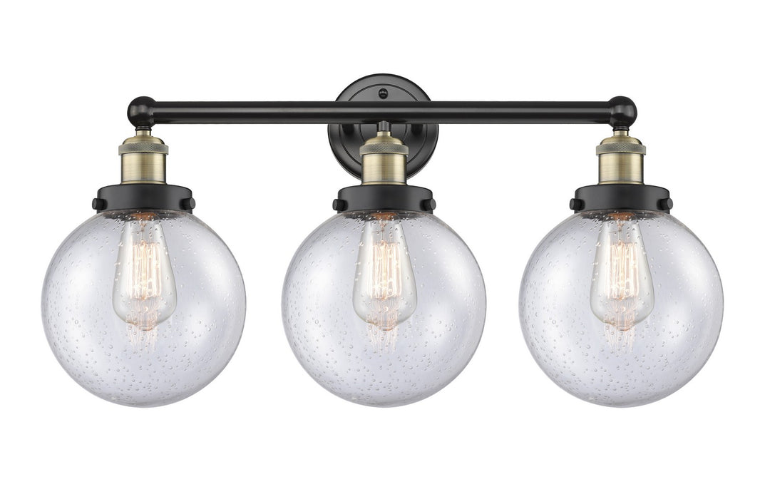 Innovations 616-3W-BAB-G204-8 Three Light Bath Vanity, Black Antique Brass