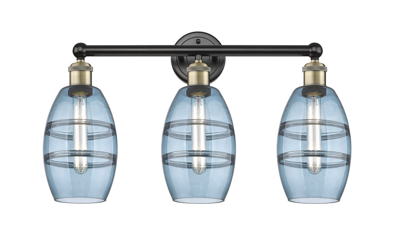 Innovations 616-3W-BAB-G557-6BL Three Light Bath Vanity, Black Antique Brass