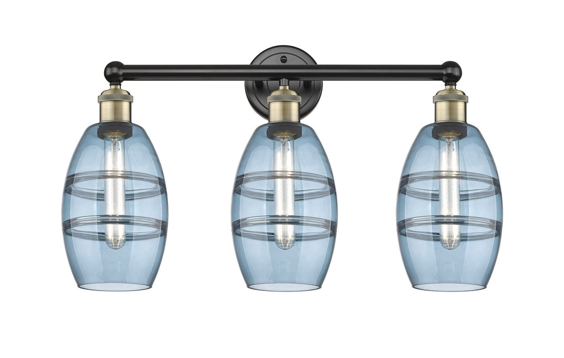 Innovations 616-3W-BAB-G557-6BL Three Light Bath Vanity, Black Antique Brass