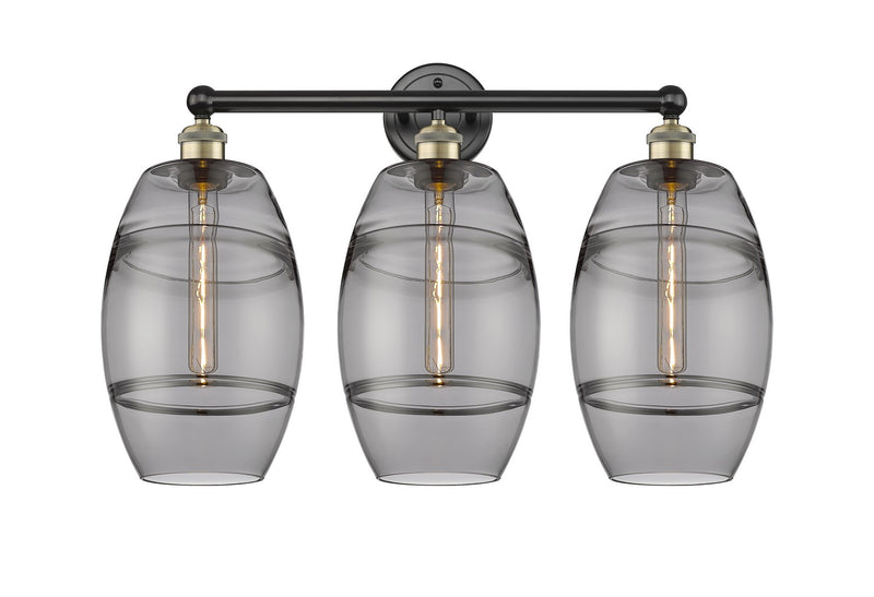 Innovations 616-3W-BAB-G557-8SM Three Light Bath Vanity, Black Antique Brass