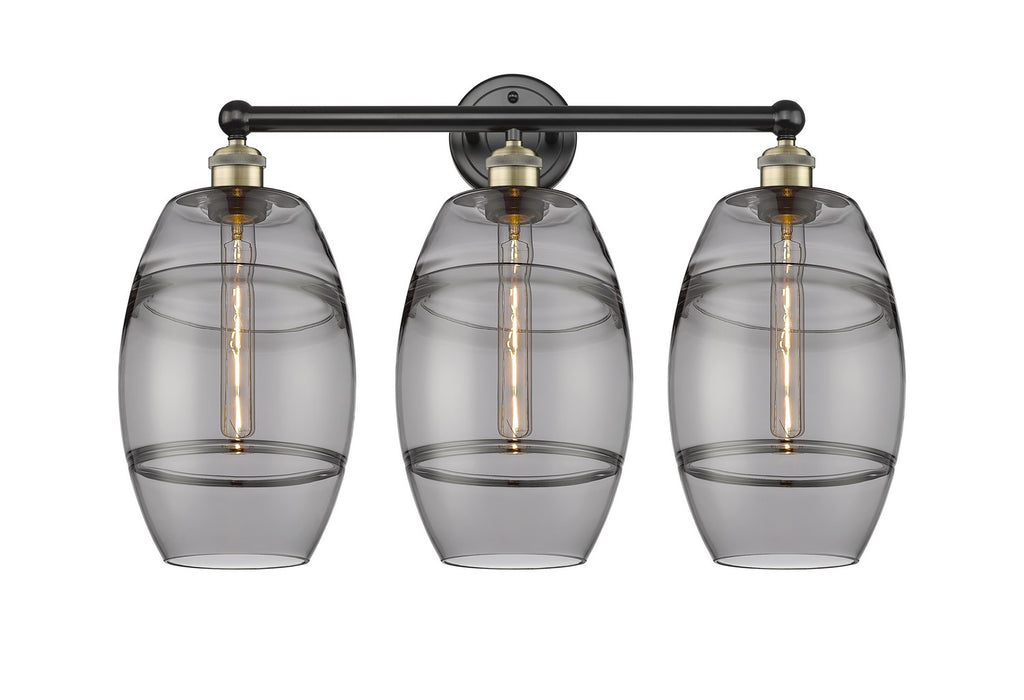 Innovations 616-3W-BAB-G557-8SM Three Light Bath Vanity, Black Antique Brass