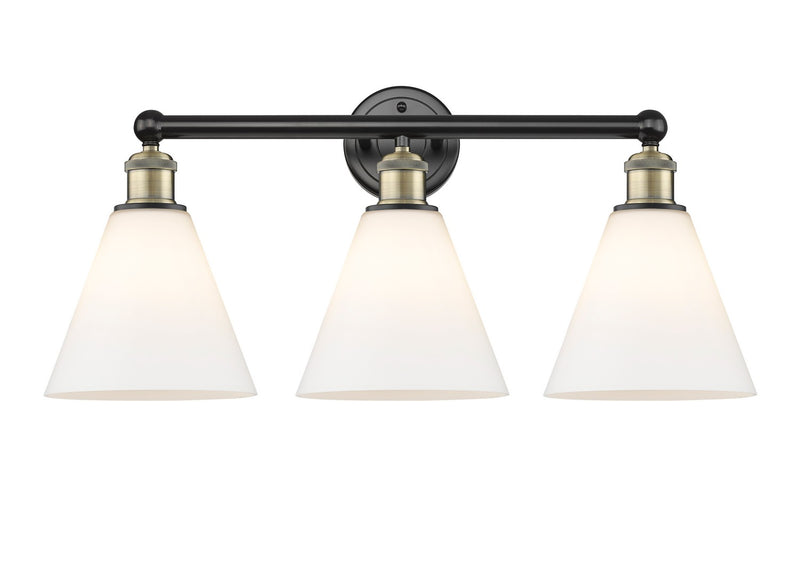 Innovations 616-3W-BAB-GBC-81 Three Light Bath Vanity, Black Antique Brass