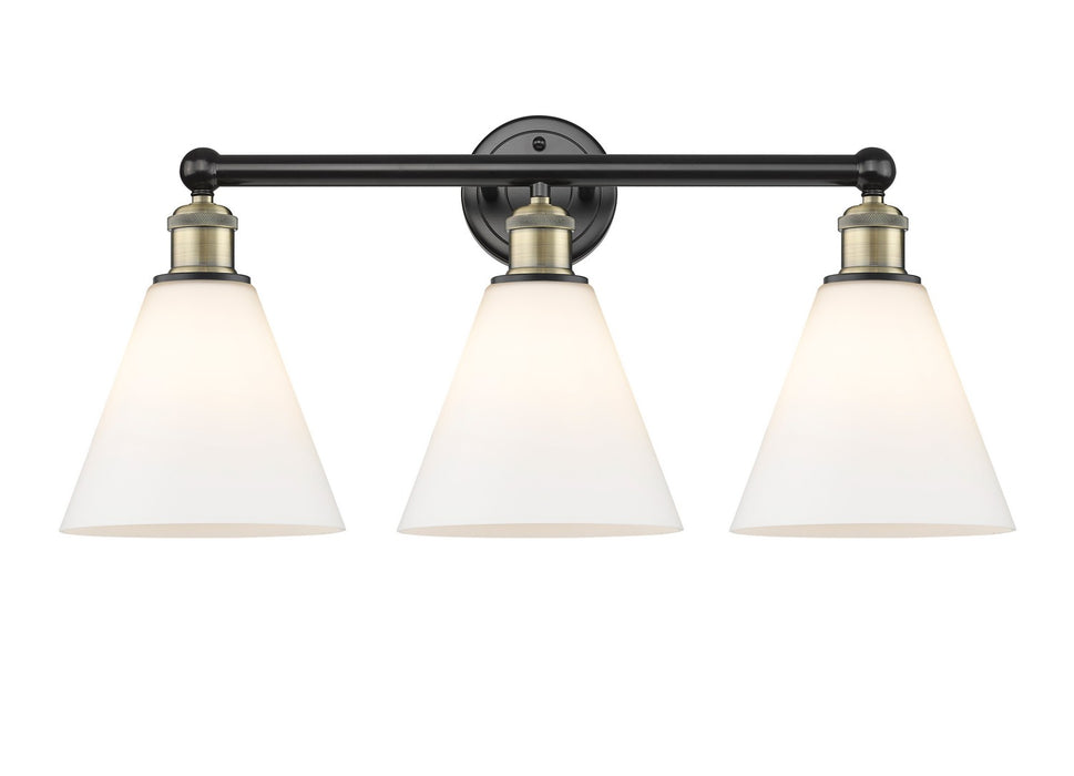 Innovations 616-3W-BAB-GBC-81 Three Light Bath Vanity, Black Antique Brass