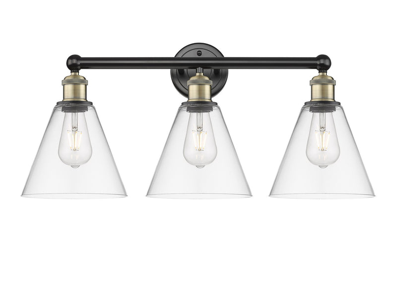 Innovations 616-3W-BAB-GBC-82 Three Light Bath Vanity, Black Antique Brass