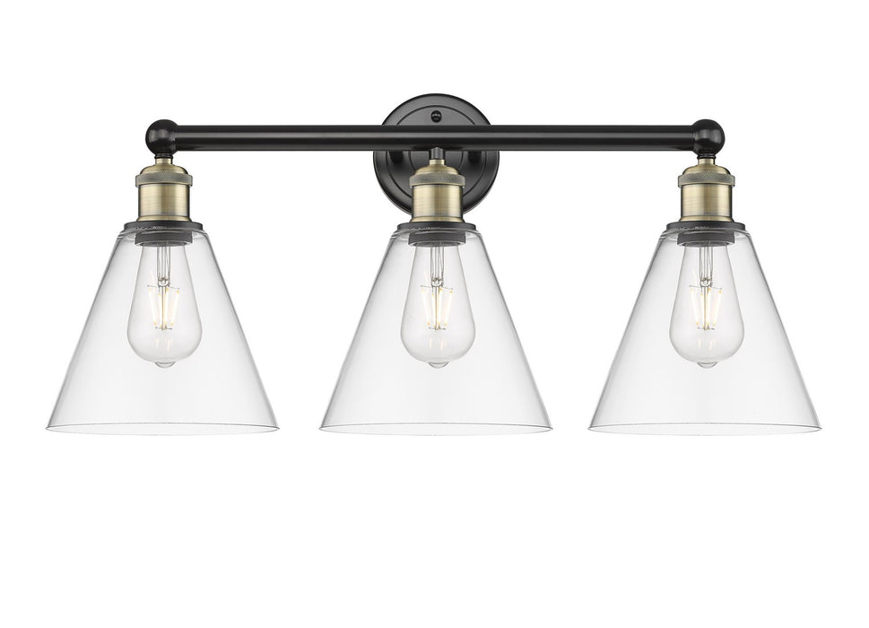 Innovations 616-3W-BAB-GBC-82 Three Light Bath Vanity, Black Antique Brass