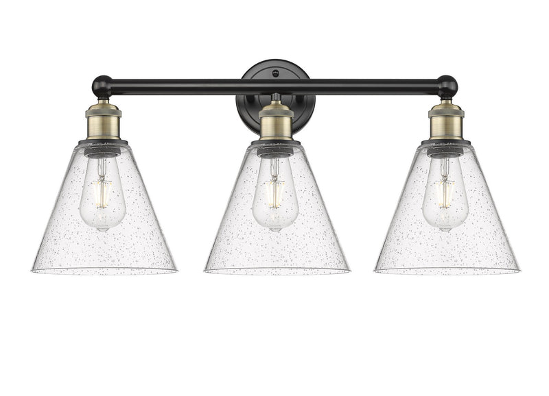 Innovations 616-3W-BAB-GBC-84 Three Light Bath Vanity, Black Antique Brass