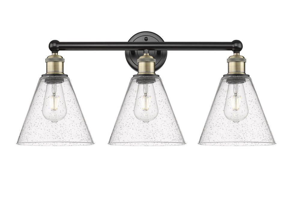 Innovations 616-3W-BAB-GBC-84 Three Light Bath Vanity, Black Antique Brass
