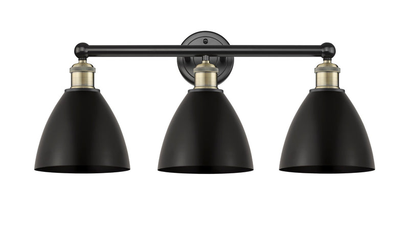 Innovations 616-3W-BAB-MBD-75-BK Three Light Bath Vanity, Black Antique Brass