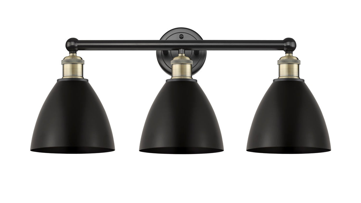 Innovations 616-3W-BAB-MBD-75-BK Three Light Bath Vanity, Black Antique Brass