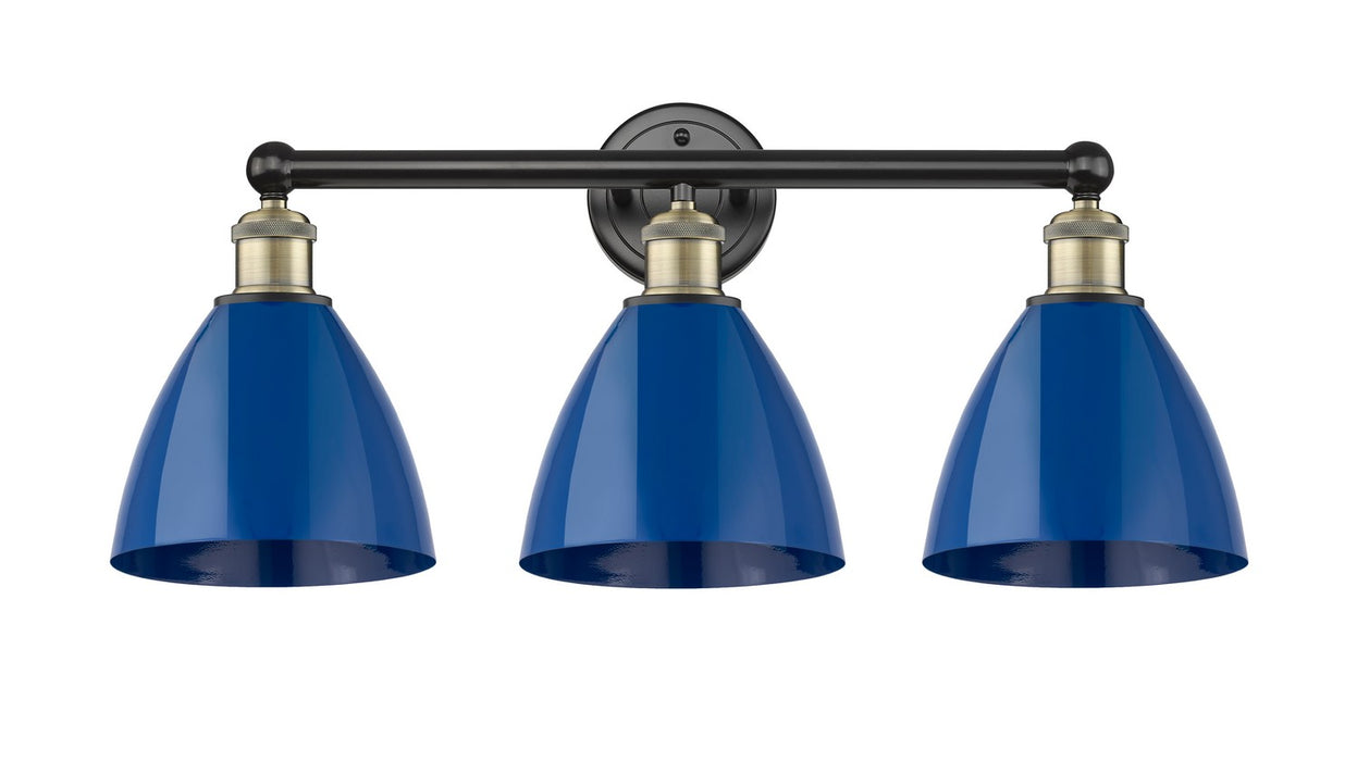 Innovations 616-3W-BAB-MBD-75-BL Three Light Bath Vanity, Black Antique Brass