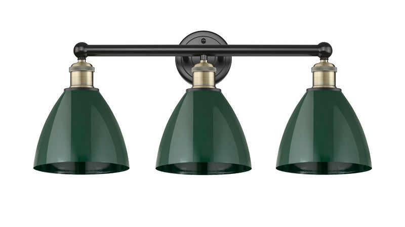Innovations 616-3W-BAB-MBD-75-GR Three Light Bath Vanity, Black Antique Brass