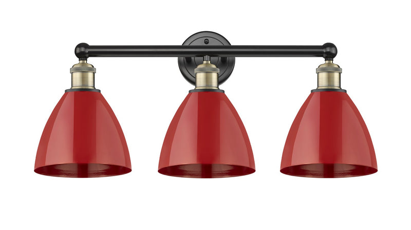 Innovations 616-3W-BAB-MBD-75-RD Three Light Bath Vanity, Black Antique Brass