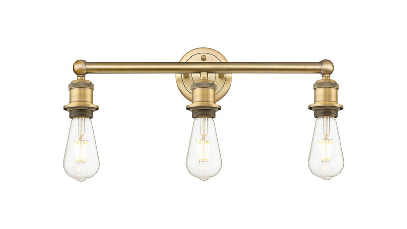 Innovations 616-3W-BB Three Light Bath Vanity, Brushed Brass