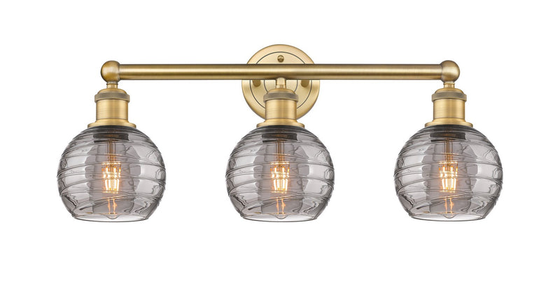 Innovations 616-3W-BB-G1213-6SM Three Light Bath Vanity, Brushed Brass